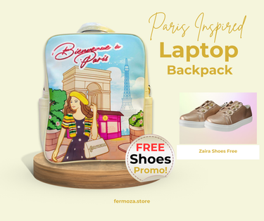 Creme Paris Laptop backpack with shoes